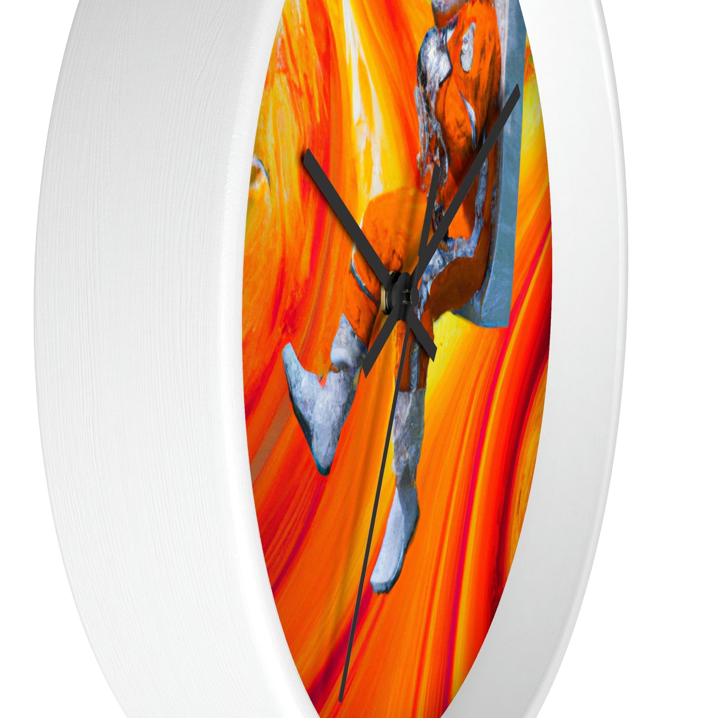 "Journeying in the Burning Orange Galaxy" - The Alien Wall Clock