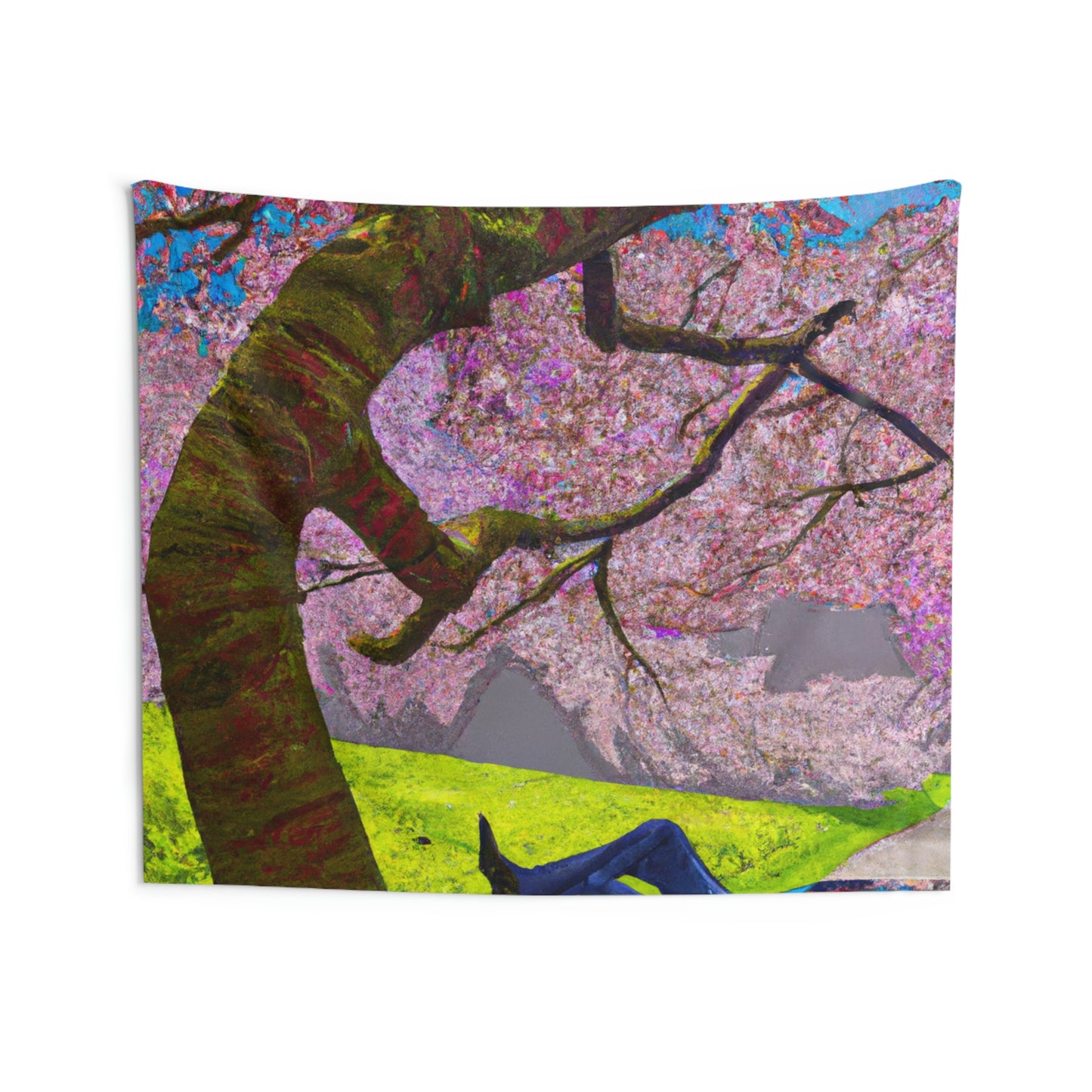 "A Moment of Calm Beneath the Cherry Blossoms" - The Alien Wall Tapestries