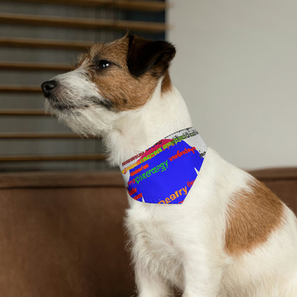 "El retrato de arte de la palabra superheroica" - El collar de bandana para mascota alienígena