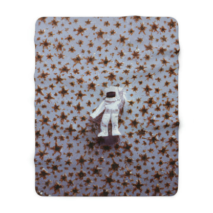 "A Small Adventurer Among Giant Stars" - The Alien Sherpa Fleece Blanket