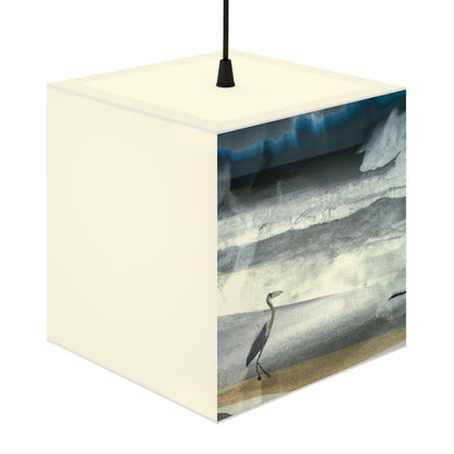 "A Sea of Turmoil: A Heron's Restlessness". - The Alien Light Cube Lamp