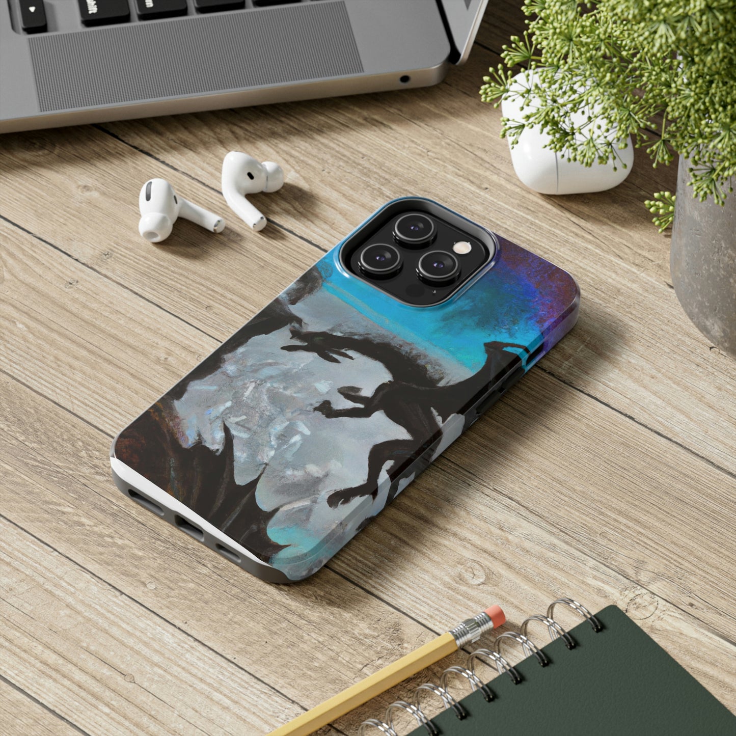 „Clash of Fire and Steel on the Moonlit Cliff“ – The Alien Tough Phone Cases