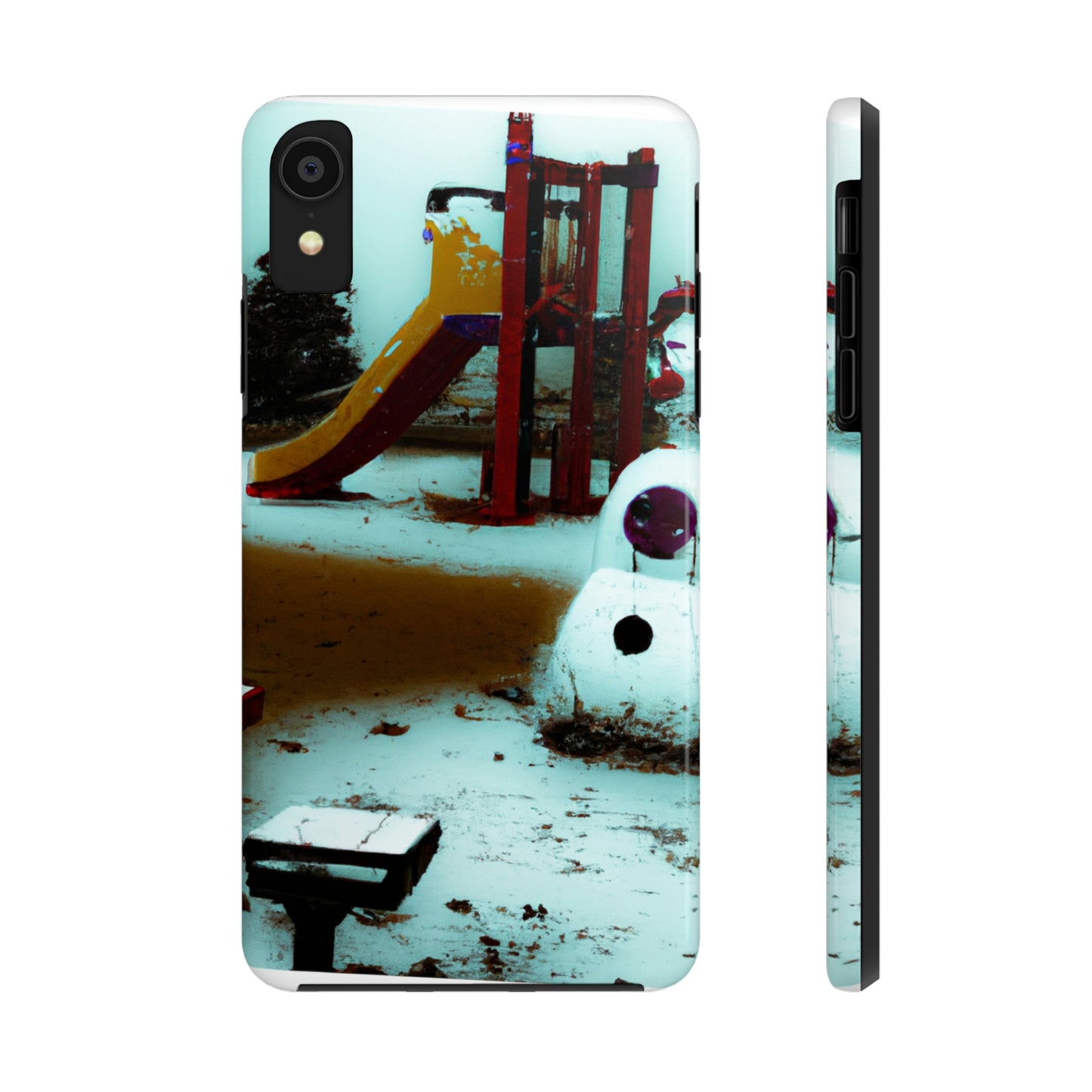 "Melancholy Snowman in a Silent Playground" - The Alien Tough Phone Cases