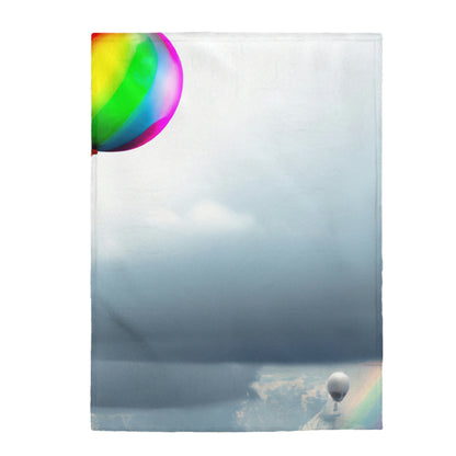 "Rainbow Storm Chaser" - The Alien Velveteen Plush Blanket