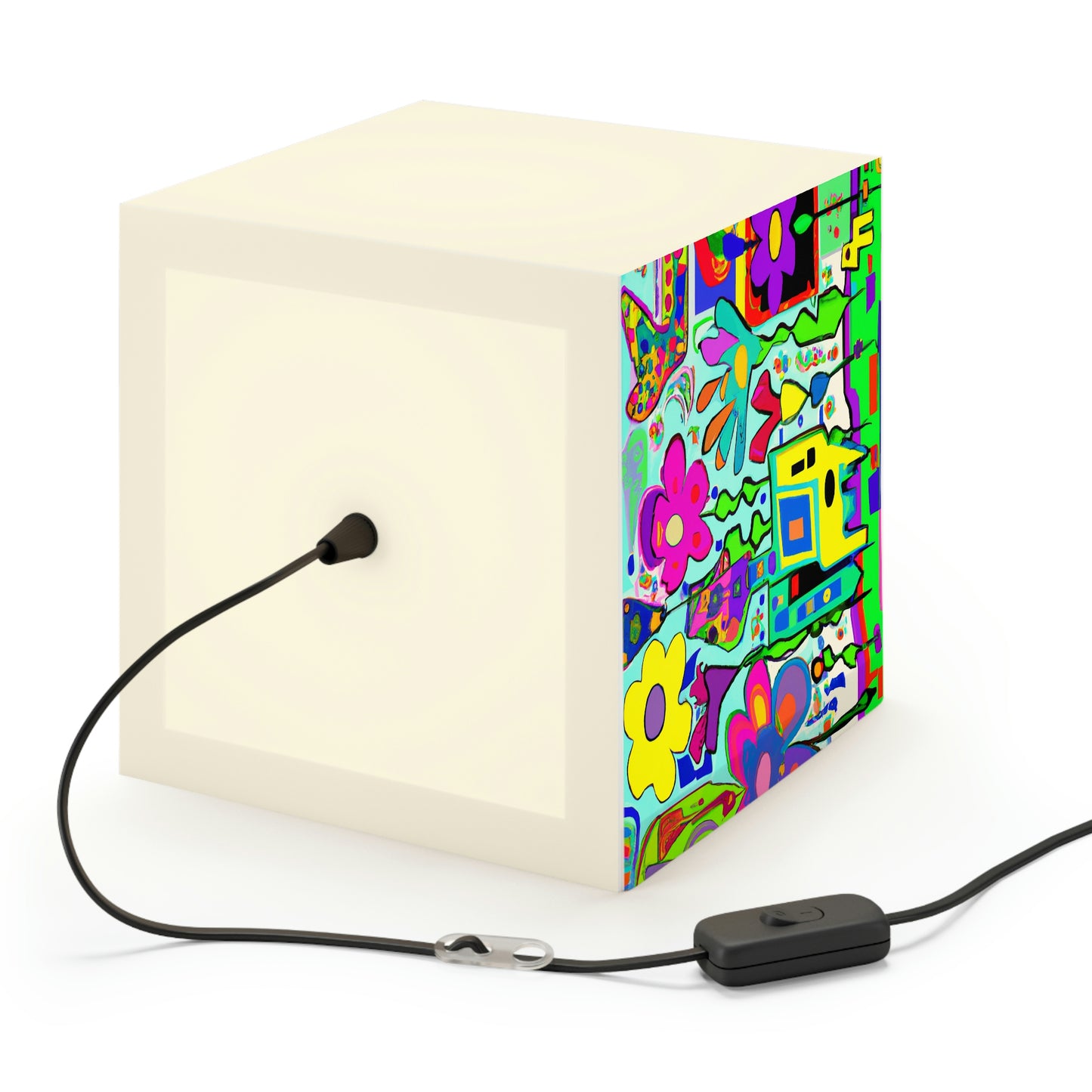 "A Mystical Garden of Rainbow Petals" - The Alien Light Cube Lamp