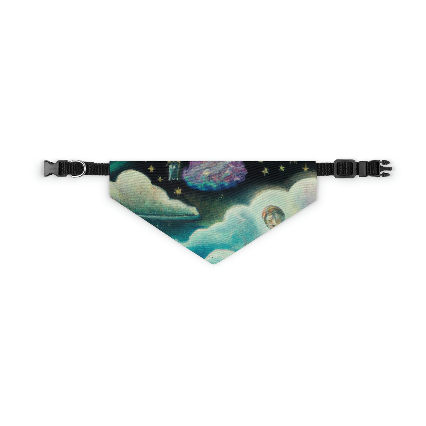 "Ein Meer aus Diamanten in der Nacht" - Das Alien Pet Bandana Halsband