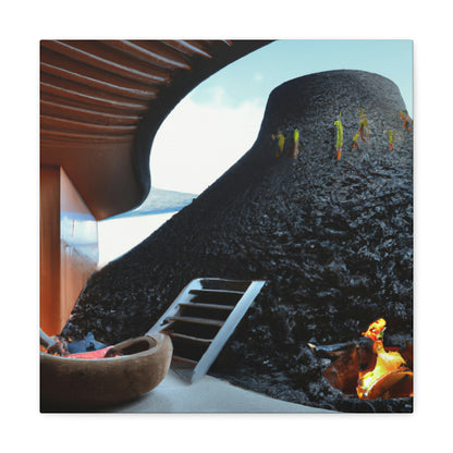 "Volcanic Home Design: Creating a Livable Space Inside a Volcano" - The Alien Canva