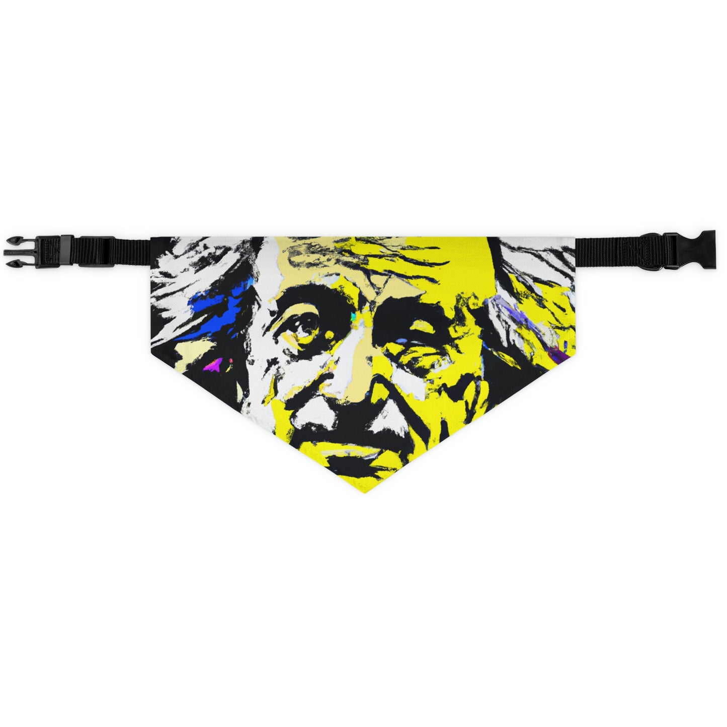 "Albert Einstein: A Pop Art Portrait" - The Alien Pet Bandana Collar