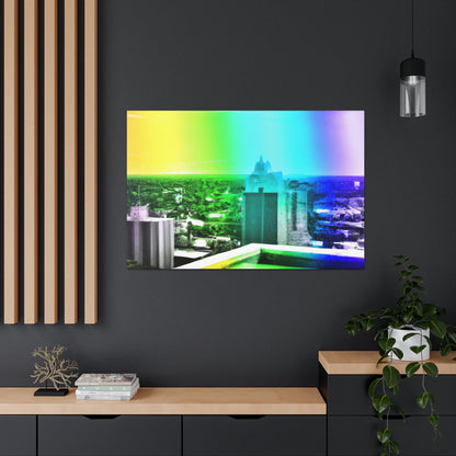 "Urban Splendor: The City Skyline from Above" - Canvas