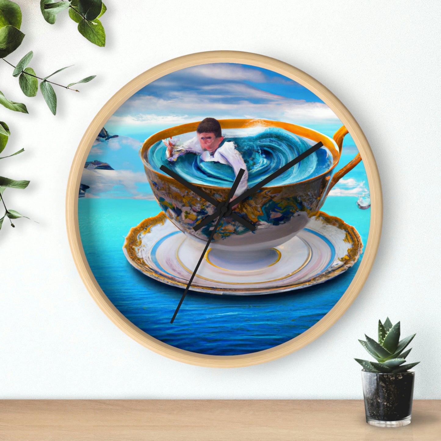 "Adrift in a China Cup: The Story of a Lost Child's Oceanic Adventure" - The Alien Wall Clock