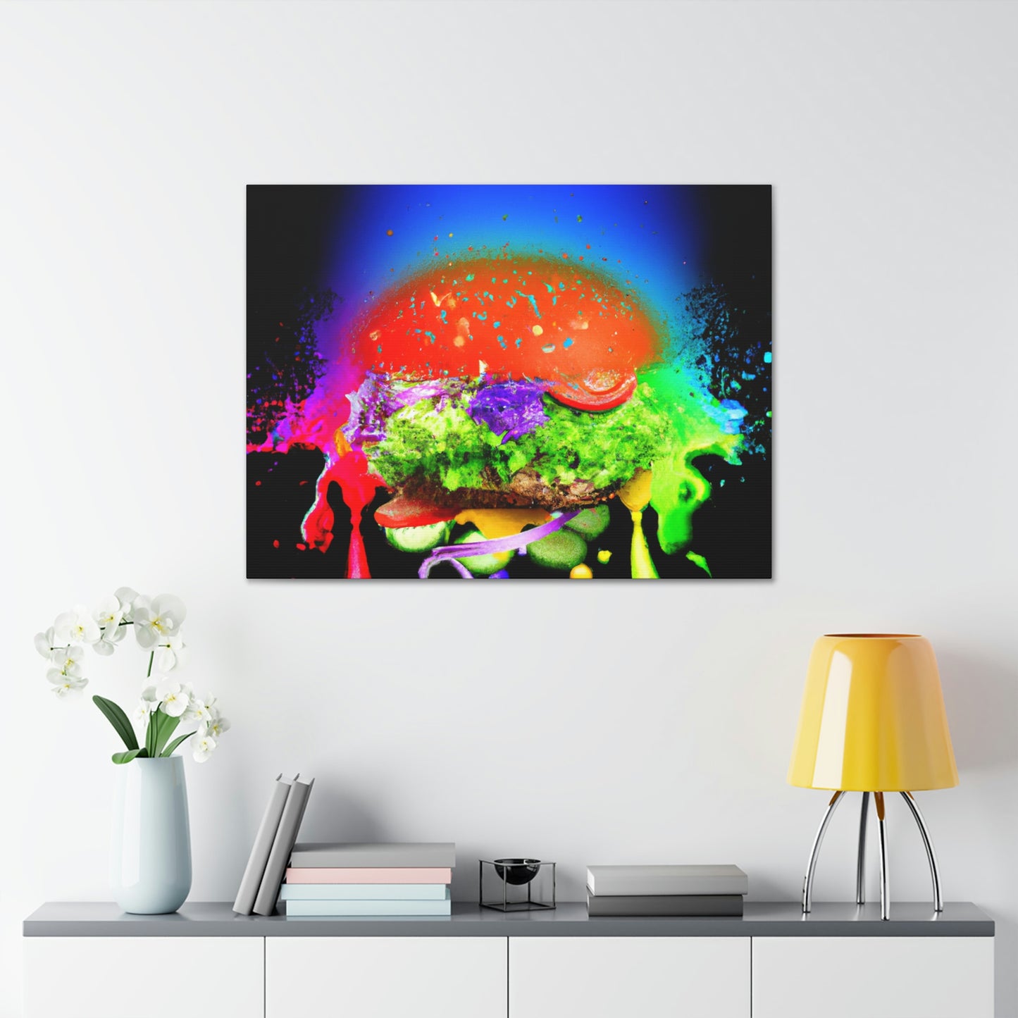 "Burger Rainbow" - Die Alien-Canva