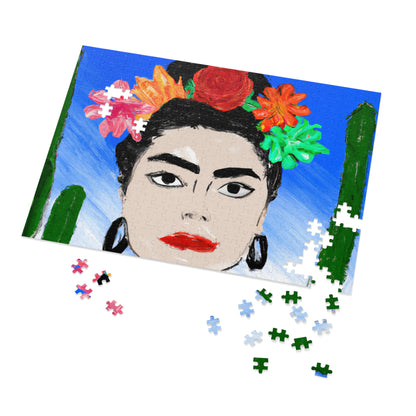 "Frida Ardiente: Pintando un ícono mexicano con cultura colorida" - The Alien Jigsaw Puzzle