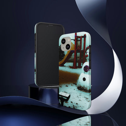 "Melancholy Snowman in a Silent Playground" - The Alien Tough Phone Cases