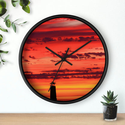 "Lonely Lighthouse on Fire" - The Alien Wall Clock