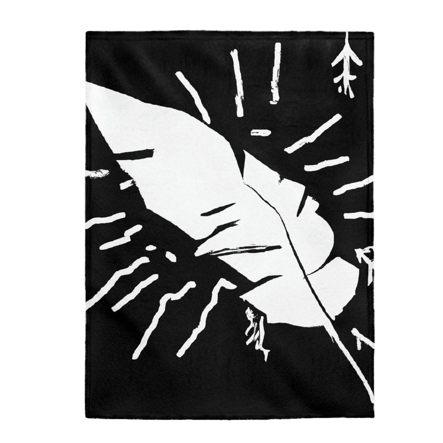 Lost in the Shadows: The White Feather's Journey - The Alien Velveteen Plush Blanket