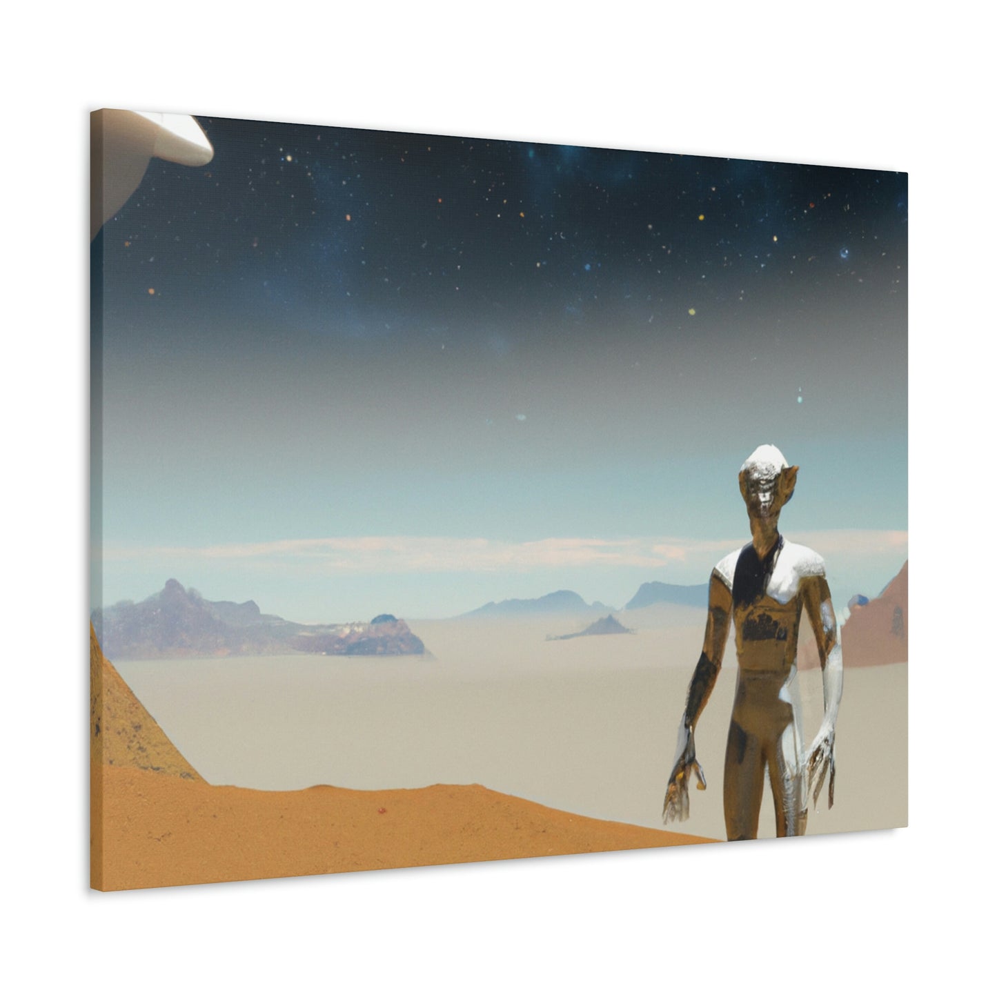 "Auf der Suche nach einem neuen Zuhause: Die Reise des einsamen Aliens" - The Alien Canva