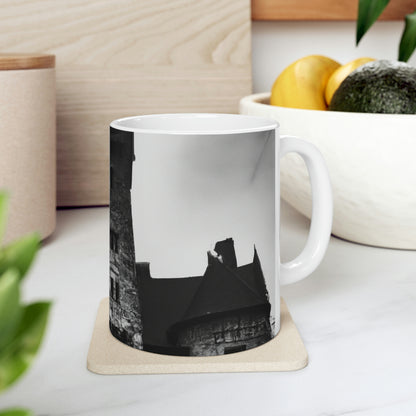 "Castillo de secretos desconcertantes: una aventura embrujada" - Taza de cerámica The Alien 11 oz