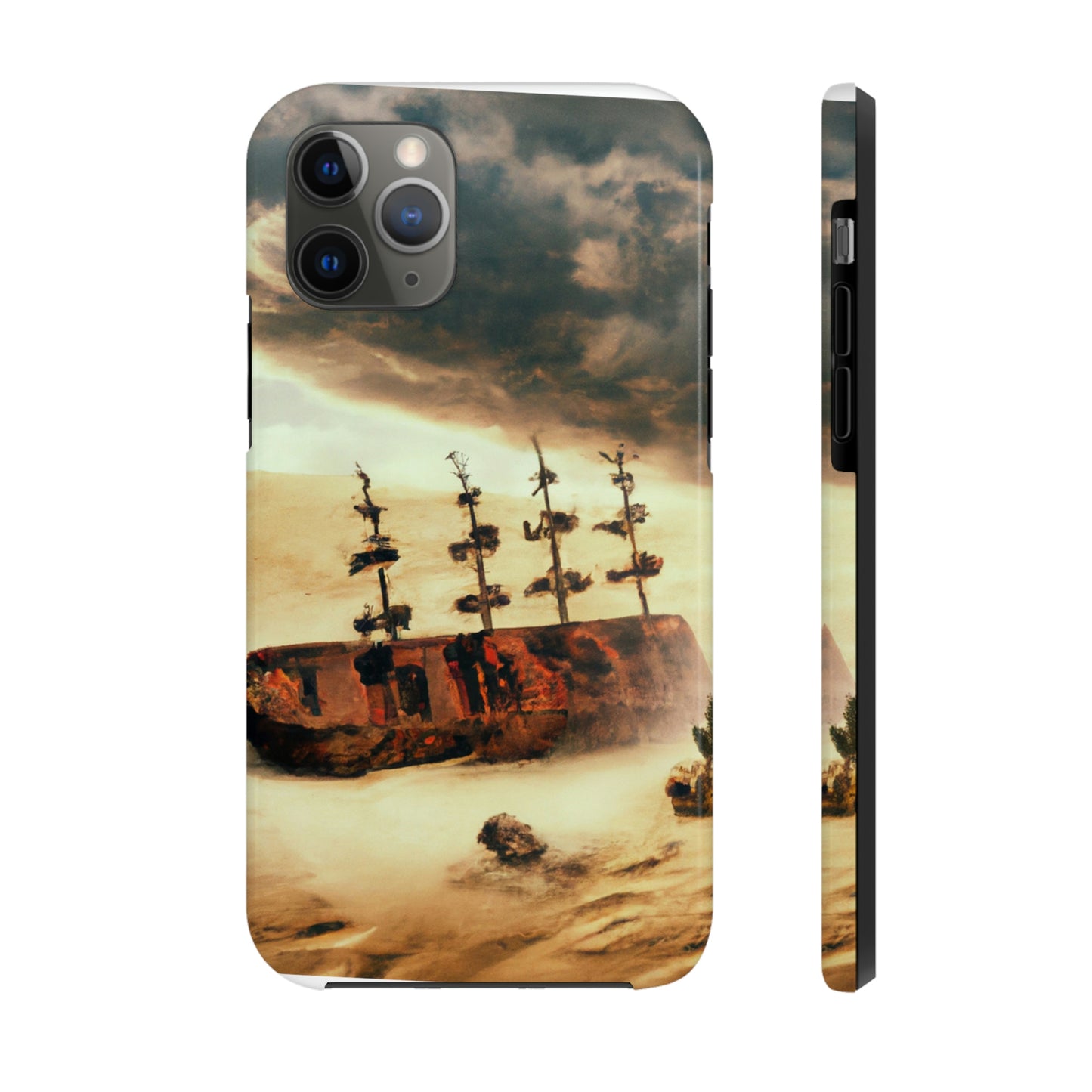 "Lost at Sea: Stranded On A Stormy Desert Island" - The Alien Tough Phone Cases