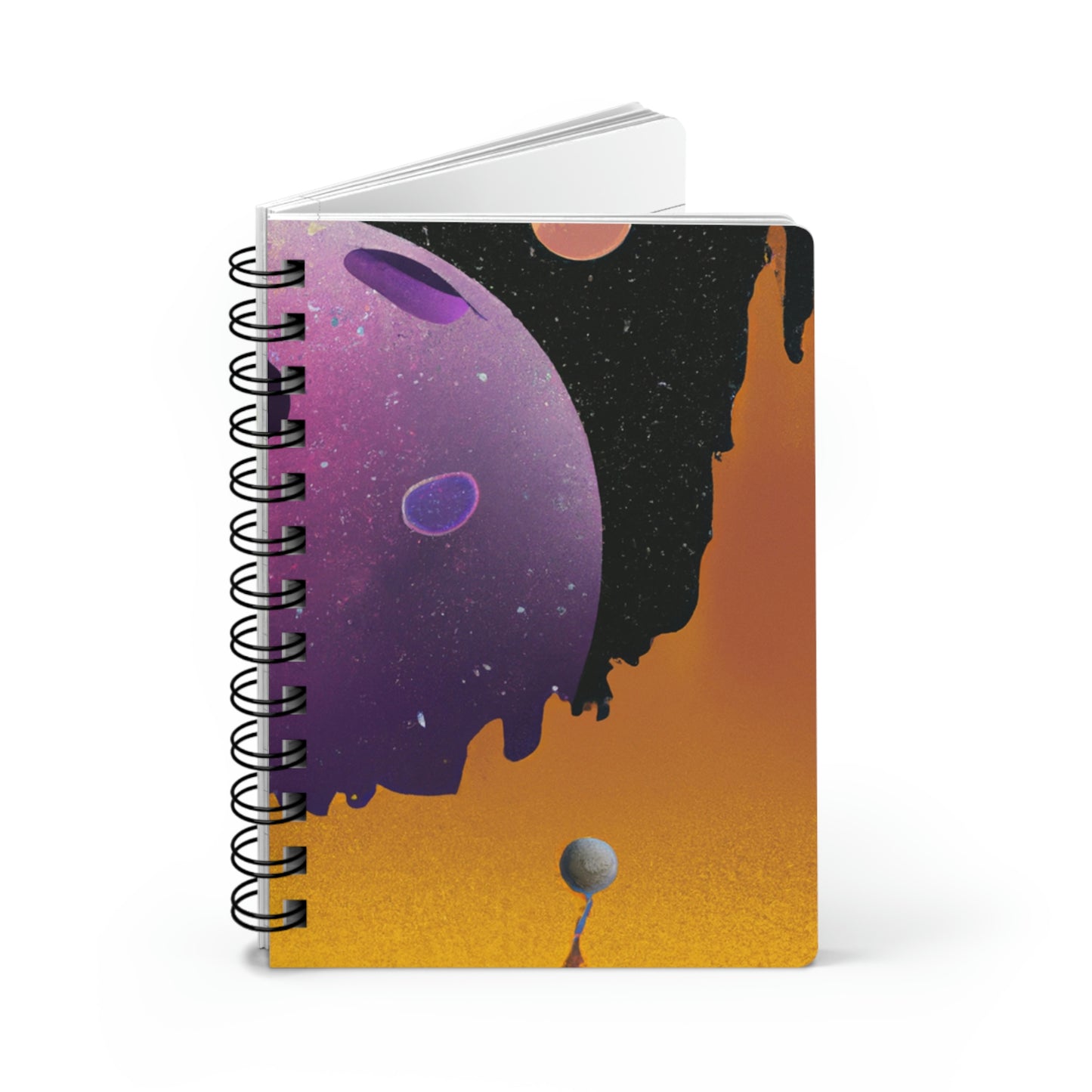 "Exploring the Unknown: The Adventures of a Space Captain and the Mysterious Planet" - The Alien Spiral Bound Journal