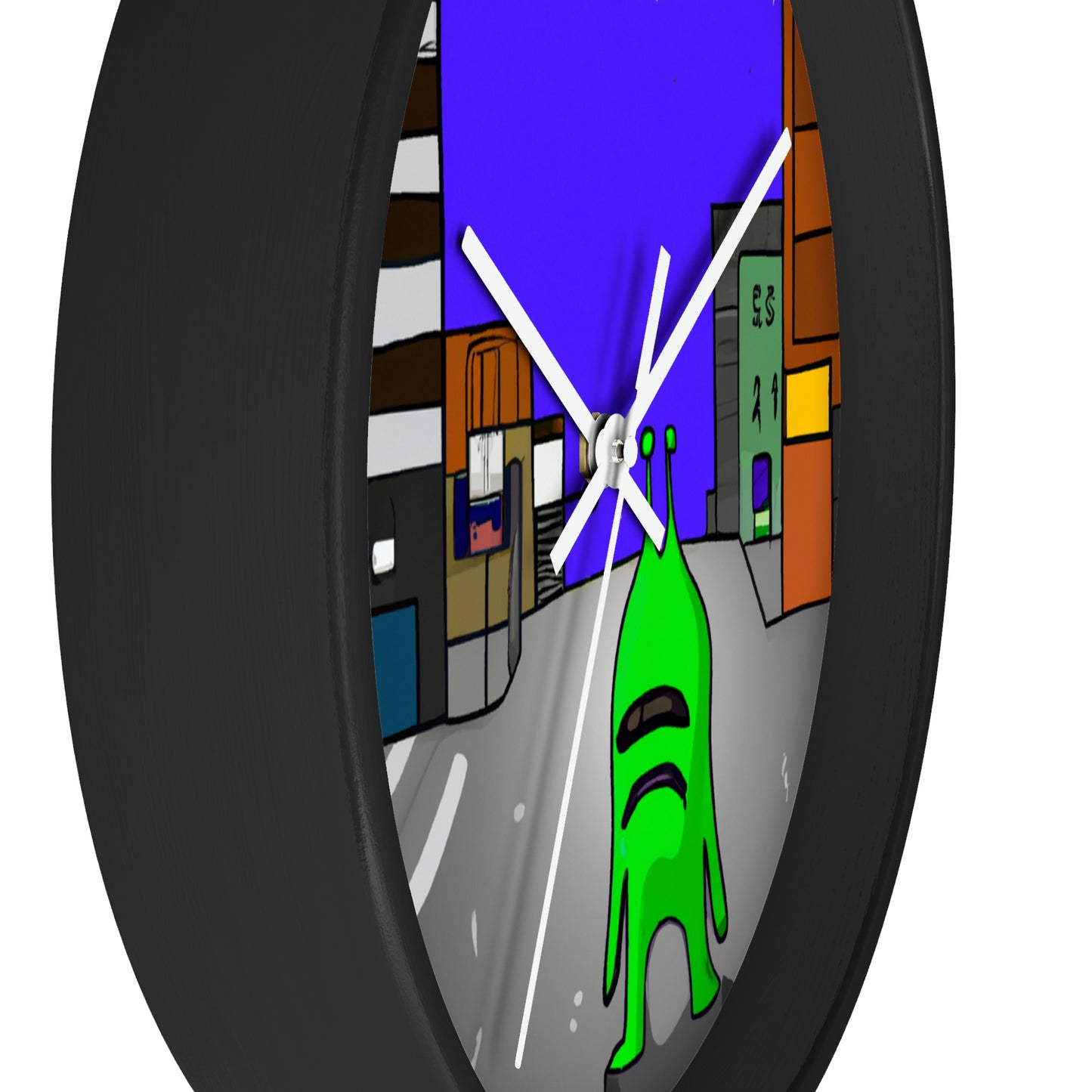 "Alien Misadventure in the City" - The Alien Wall Clock