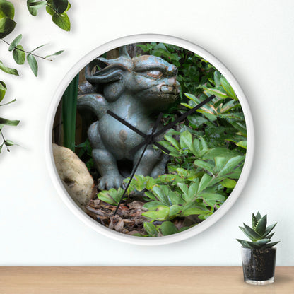 "Guardian of the Secret Garden" - The Alien Wall Clock