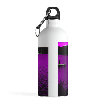 "The Neon Purple Lakefront" - The Alien Stainless Steel Water Bottle