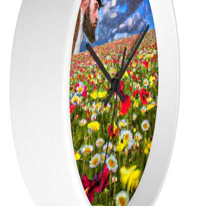 "Un maravilloso recorrido por el esplendor floral" - El reloj de pared alienígena