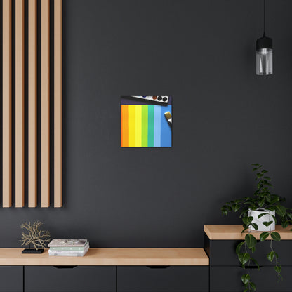 "Rainbow Balance: Armonía de la naturaleza en color" - Lienzo