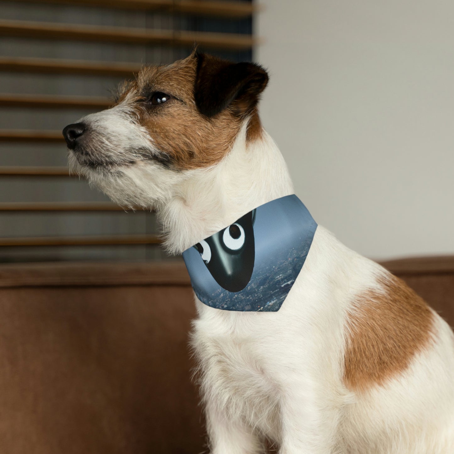 "A Distant Spark: An Alien's Search for Sanctuary in the City." - The Alien Pet Bandana Collar