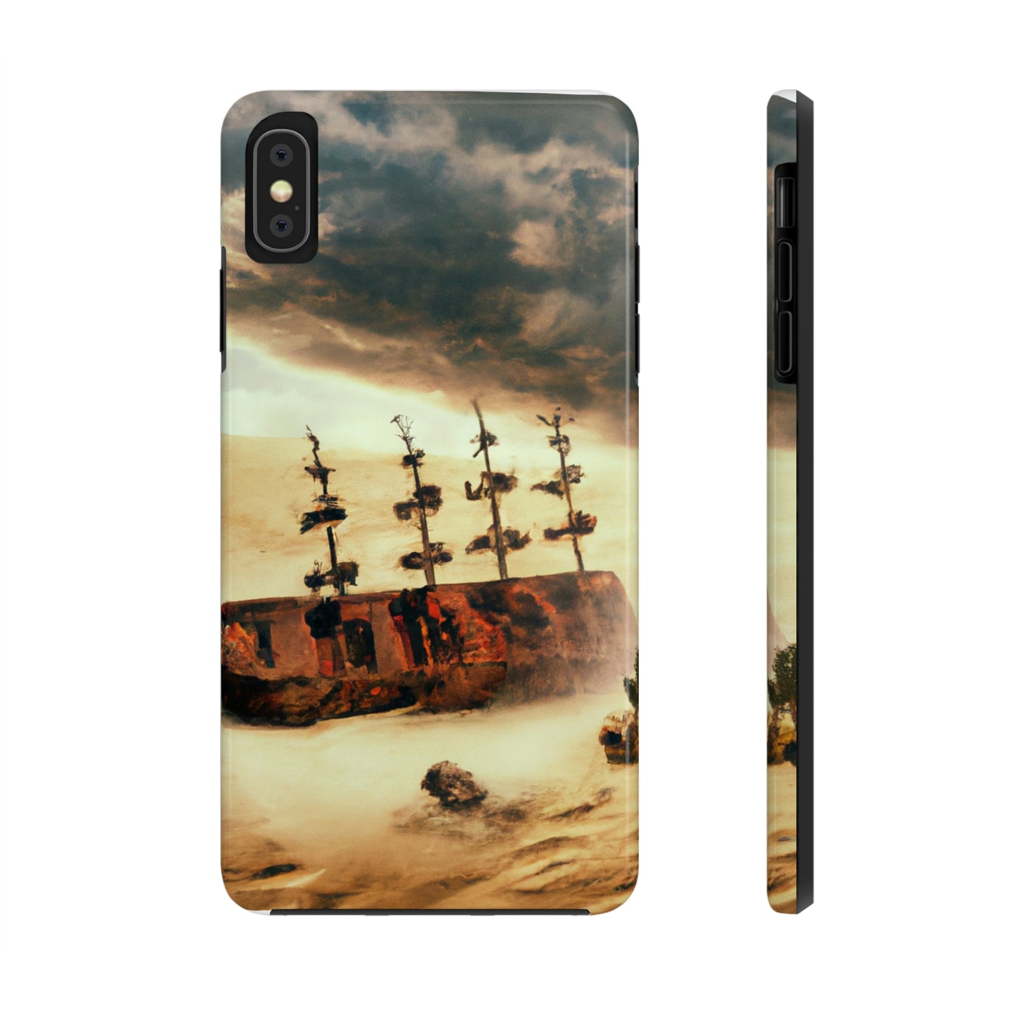 "Lost at Sea: Stranded On A Stormy Desert Island" - The Alien Tough Phone Cases