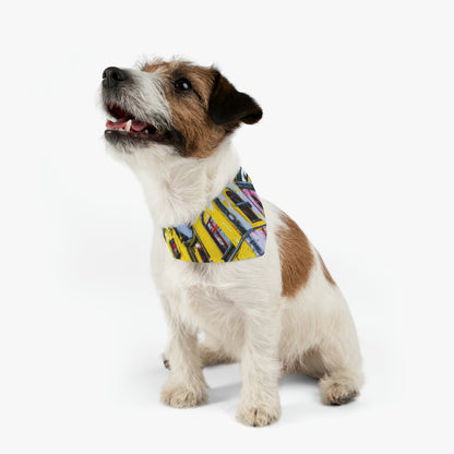 "Castillo de nieve y sombras" - El collar de bandana para mascota alienígena