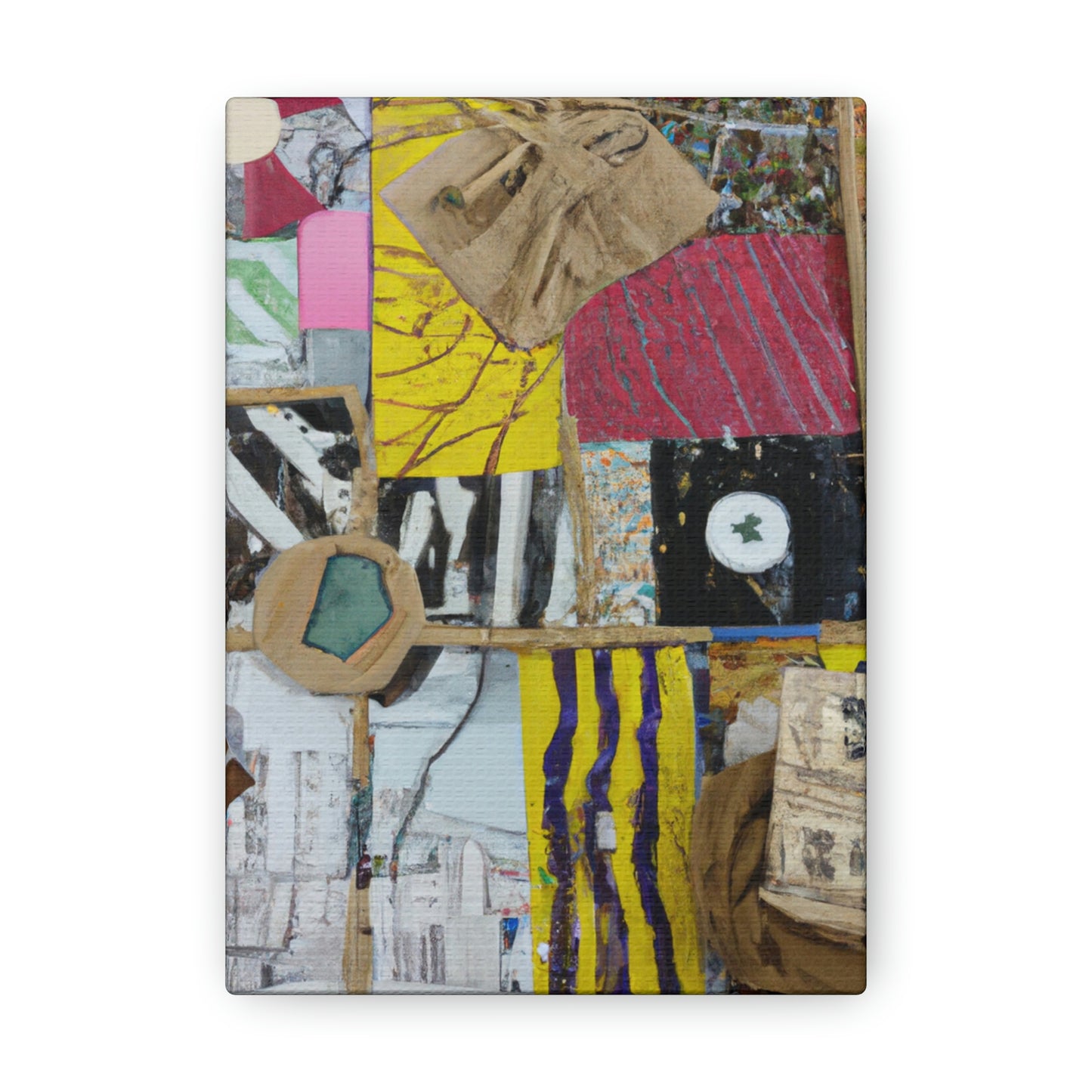 "Urban and Rural Intersections: A Mixed-Media Exploration" - Canvas