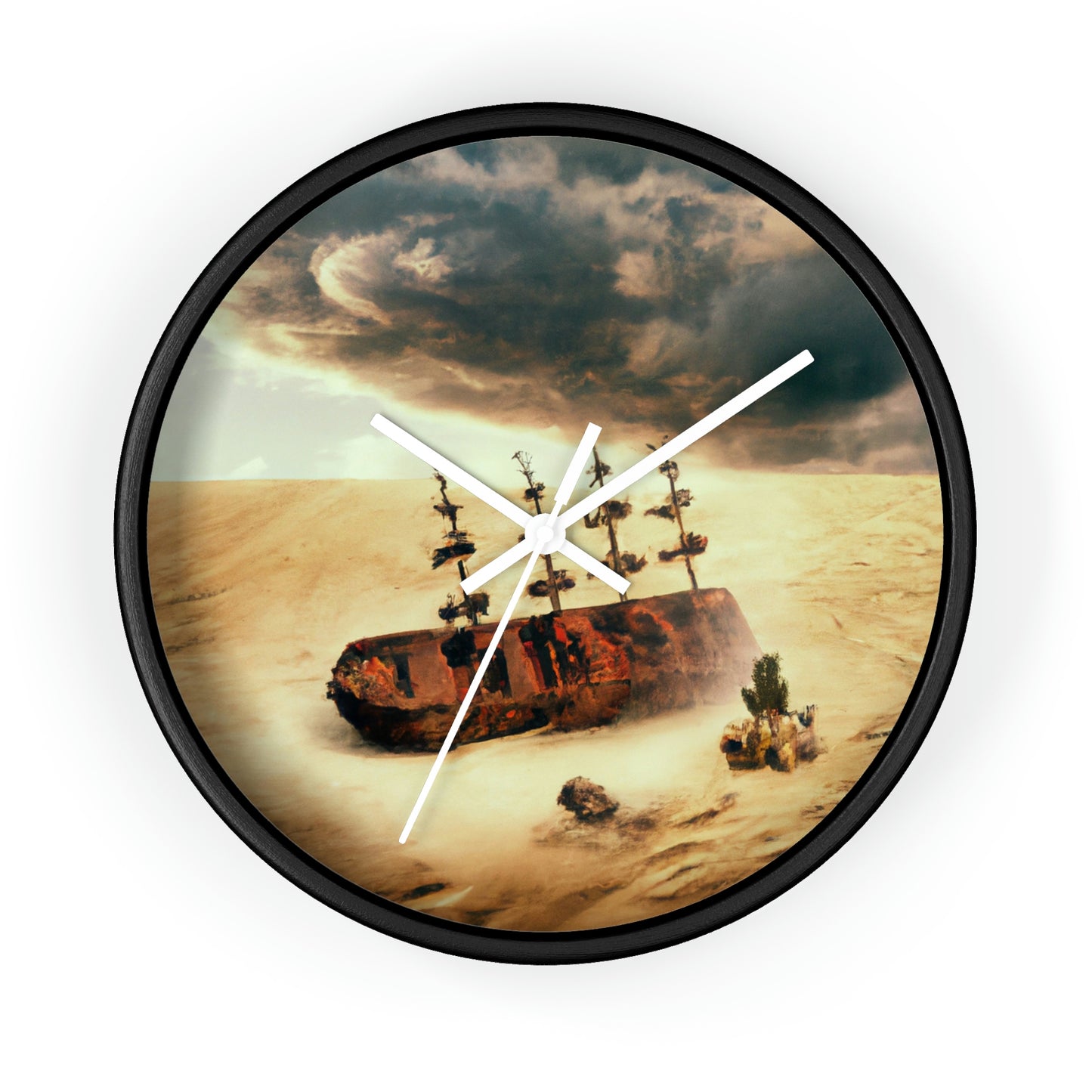 "Lost at Sea: Stranded On A Stormy Desert Island" - El reloj de pared alienígena