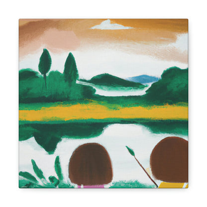 "Cherished Reflections: A Childhood Memento in Color" - Canvas