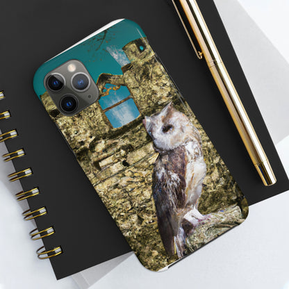 "A Sentinal Among Ruins: An Unstirred Owl's Perch" - Die Alien Tough Phone Cases