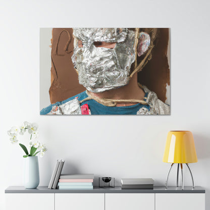 "Metallic Reflections: Unexpected Materials in Self-Portraiture" - Canvas