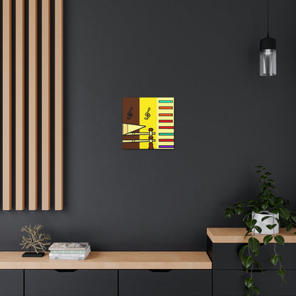 "Four Colors Tribute: Ancient Musical Artistry" - Canvas