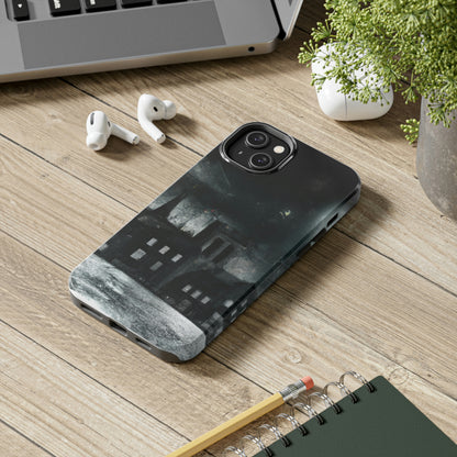 "Nocturno luminoso: una ciudad iluminada por la luz de la luna" - The Alien Tough Phone Cases