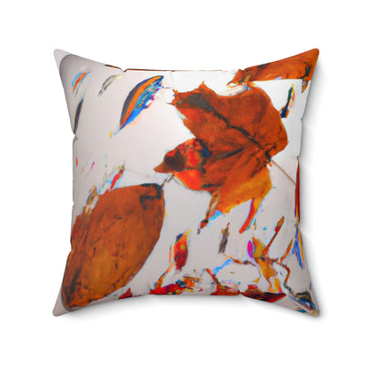 "Autumn in a Glass Globe" - The Alien Square Pillow