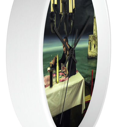 "A Beacon of Romance: An Intimate Candlelit Dinner in a Forgotten Lighthouse" - The Alien Wall Clock