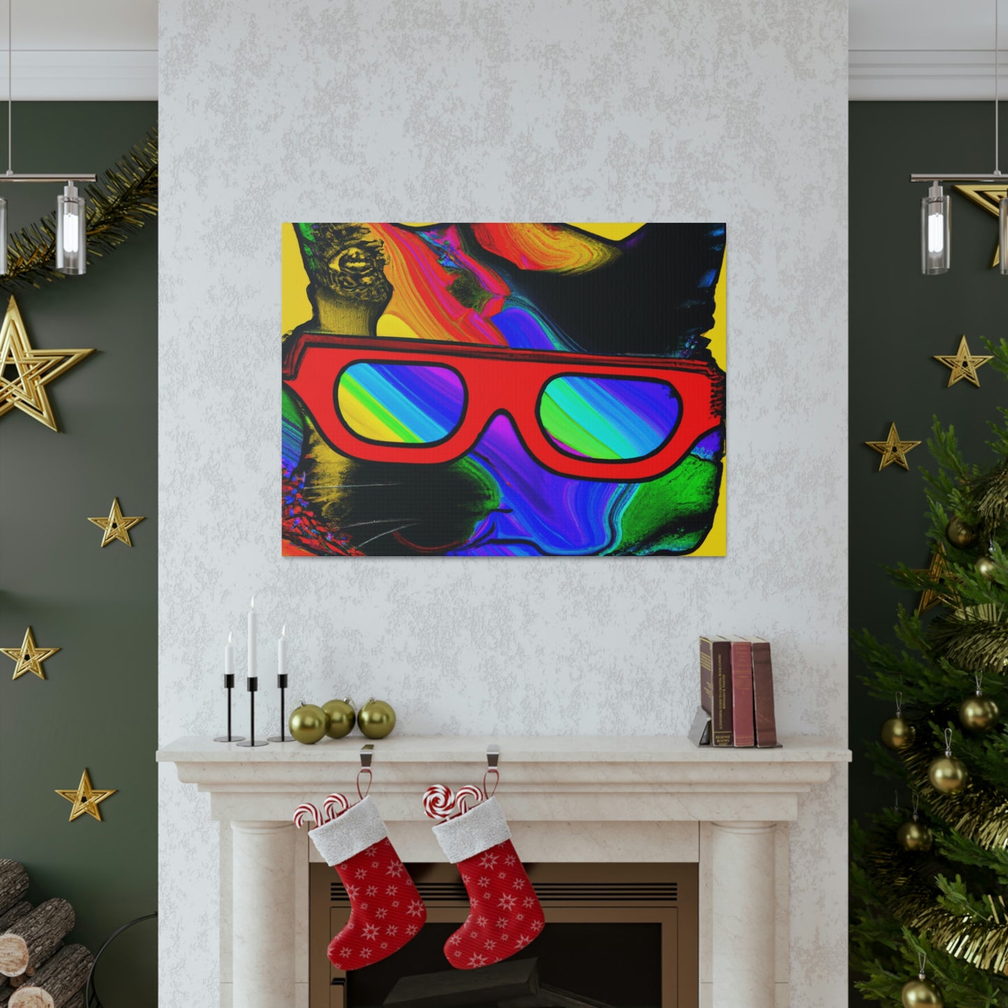 "Coole Katze mit Sonnenbrille" - The Alien Canva