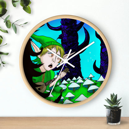 "The Tune-Trotting Elf and the Haunted Forest" - The Alien Wall Clock