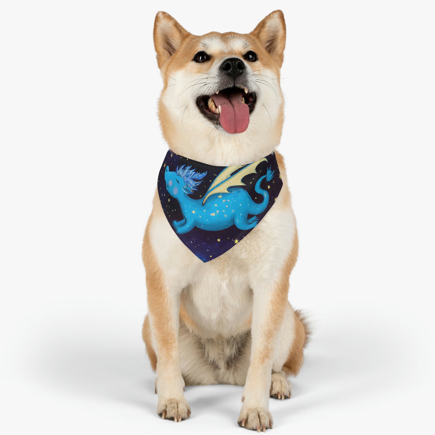 "Drifting Among the Stars: The Story of a Baby Dragon" - The Alien Pet Bandana Collar #nft