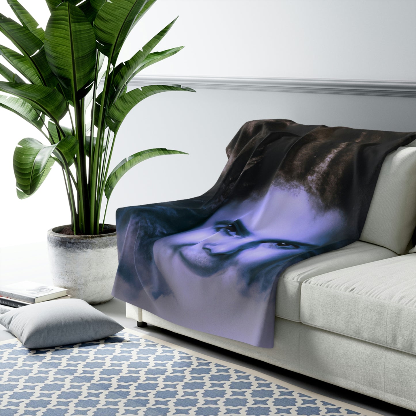 Through the Misty Veil - The Alien Sherpa Fleece Blanket