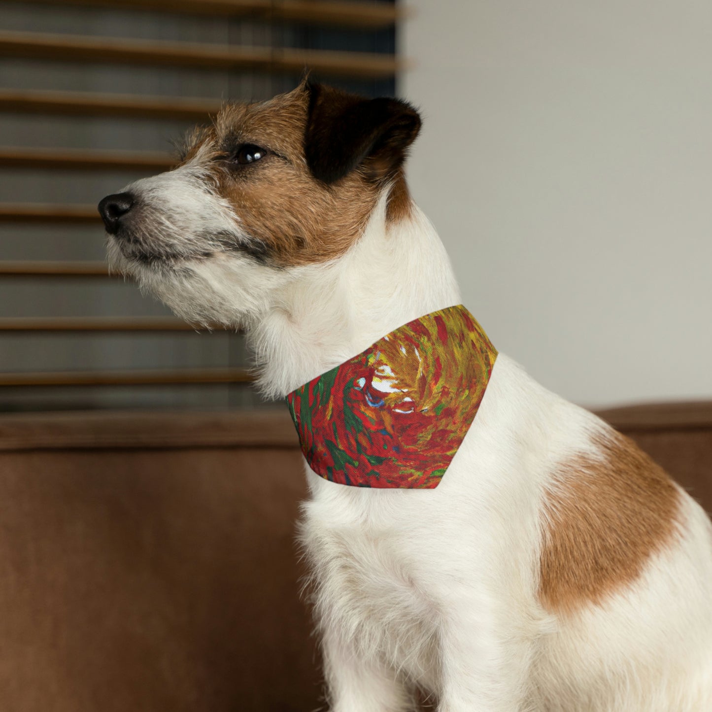 "Remolino otoñal" - El collar de bandana para mascotas alienígenas