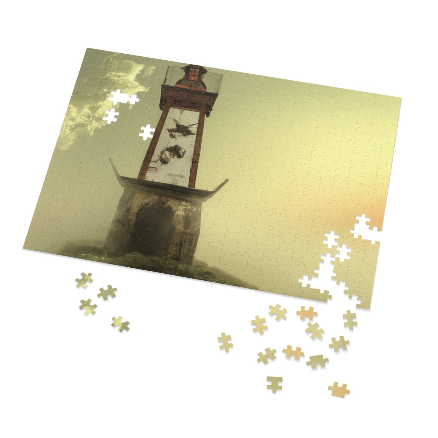 "Ghostly Beacon in the Fog" - The Alien Jigsaw Puzzle