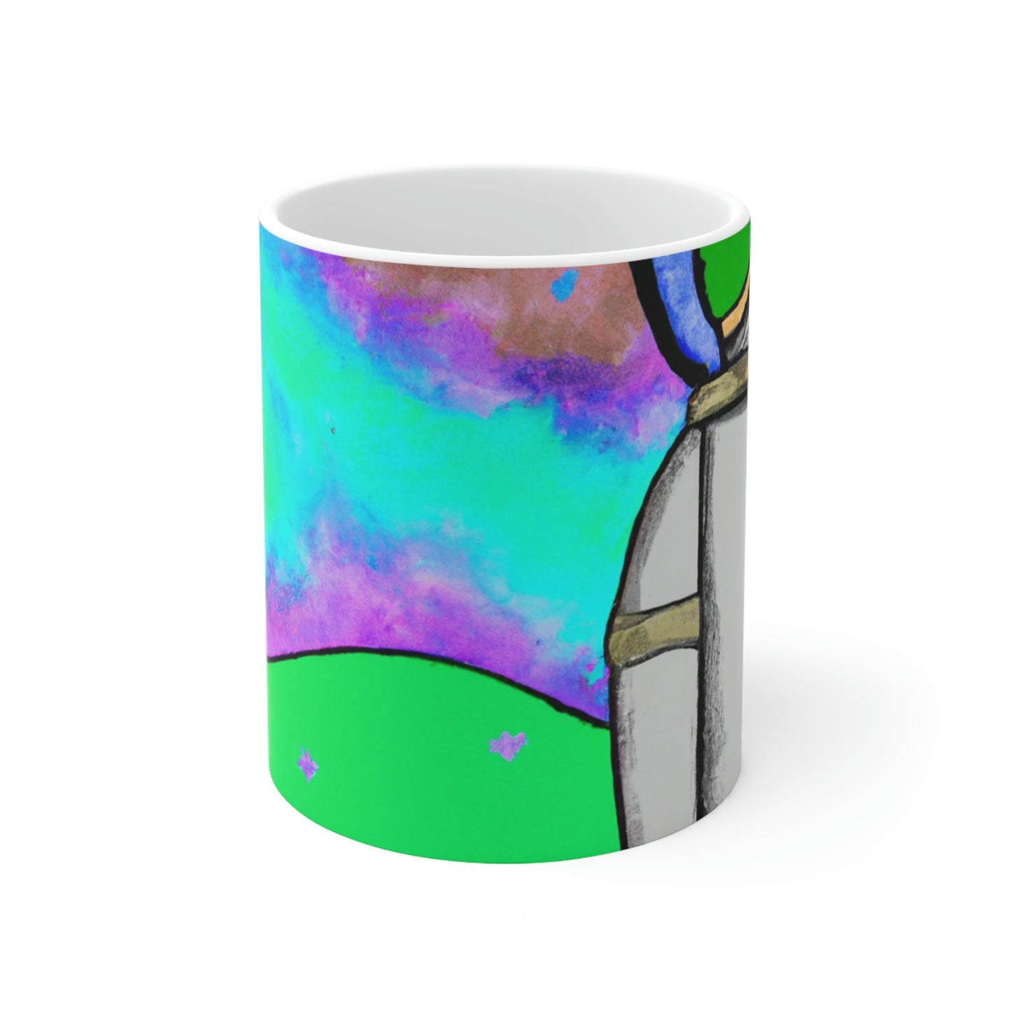 "Alone in the Alien Sky" - Der Alien-Keramikbecher 11 oz