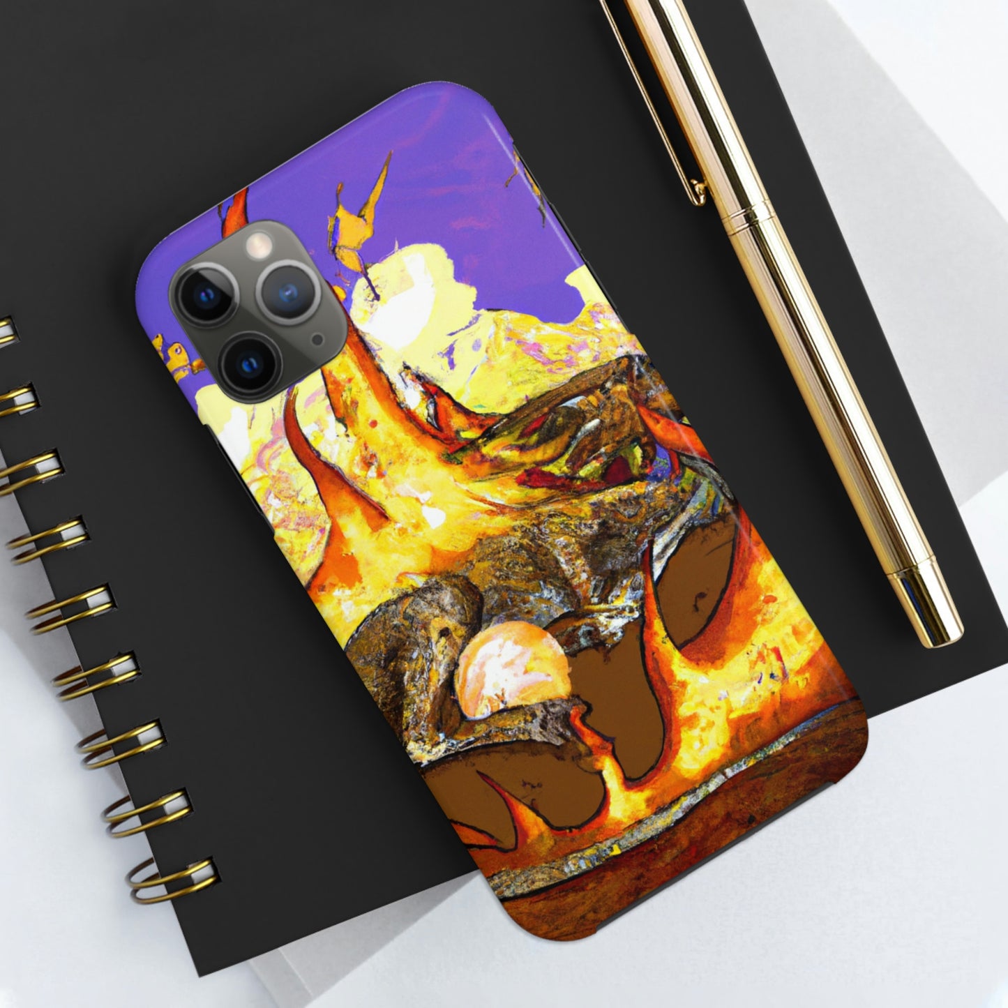 "A Slumbering Dragon in an Infernal Embrace" - The Alien Tough Phone Cases