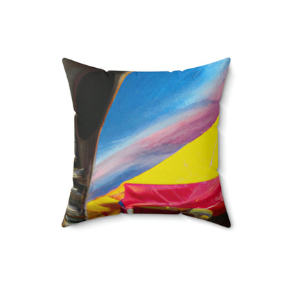 "Fair Invaders: A Cosmic Crash Course" - Das Alien Square Pillow