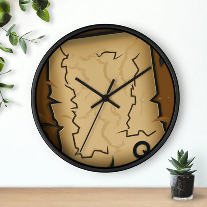 "The Mysterious Map of Buried Treasures" - The Alien Wall Clock